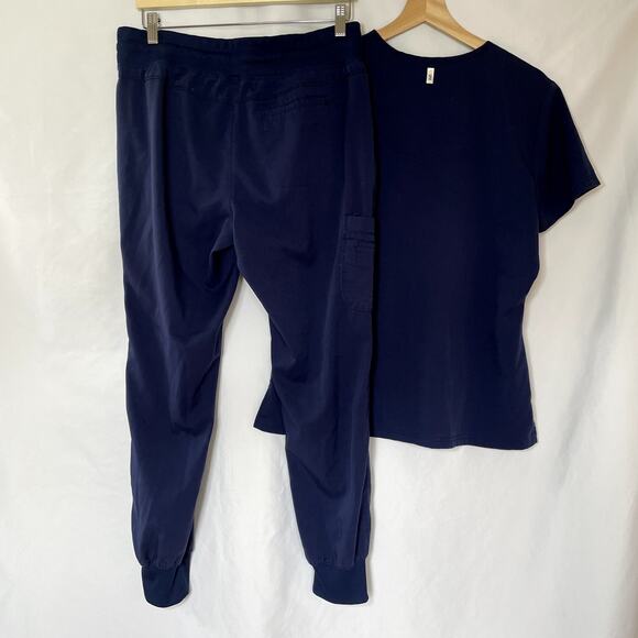 Grey's Anatomy by Barco spandex stretch navy blue scrubs set women's size M - Picture 5 of 7